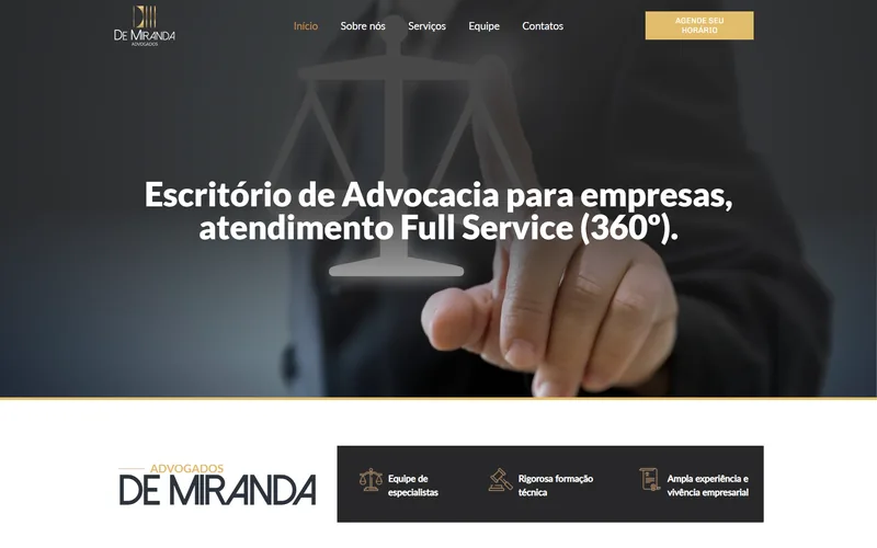 Site De Miranda Advogados — direito empresarial em Blumenau-SC