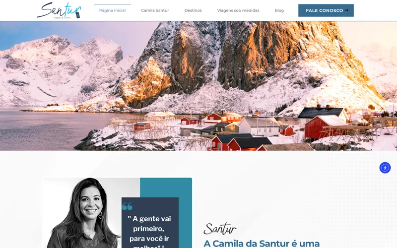 Site Viaje Santur — agência de viagens e turismo